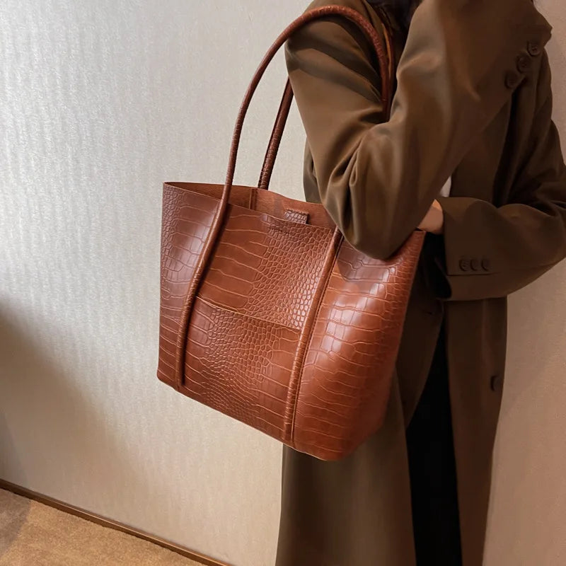 Camilla™ - Croc Leather Shoulder Bag