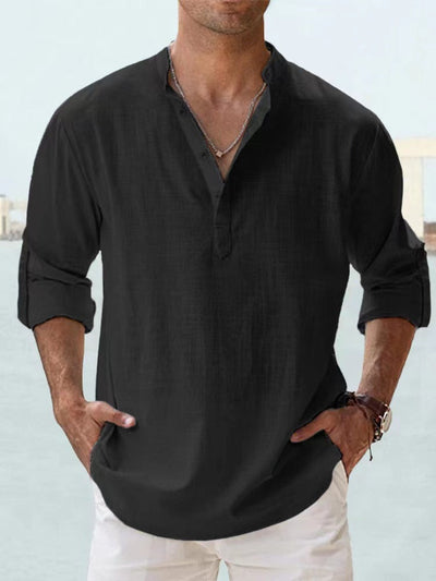 Varenzo | Breathable Linen Shirt