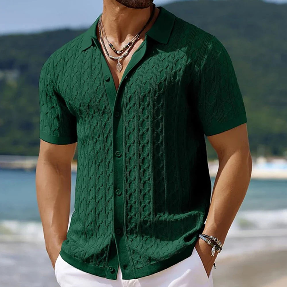 Julien™Button-Down Knitted Shirt