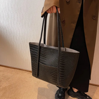 Camilla™ - Croc Leather Shoulder Bag