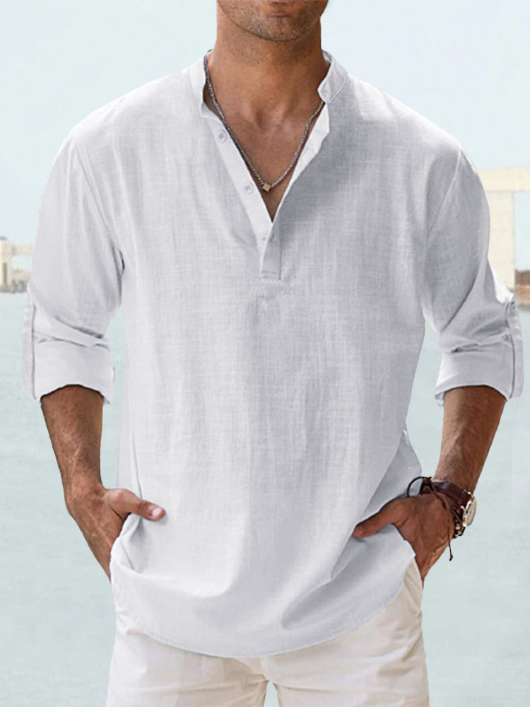 Varenzo | Breathable Linen Shirt