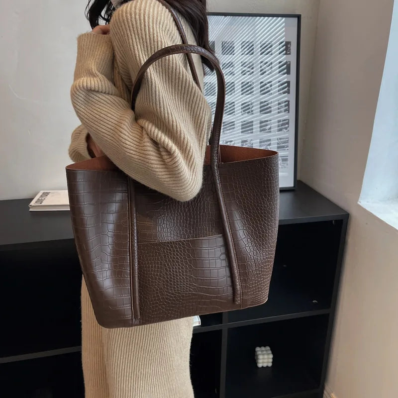 Camilla™ - Croc Leather Shoulder Bag