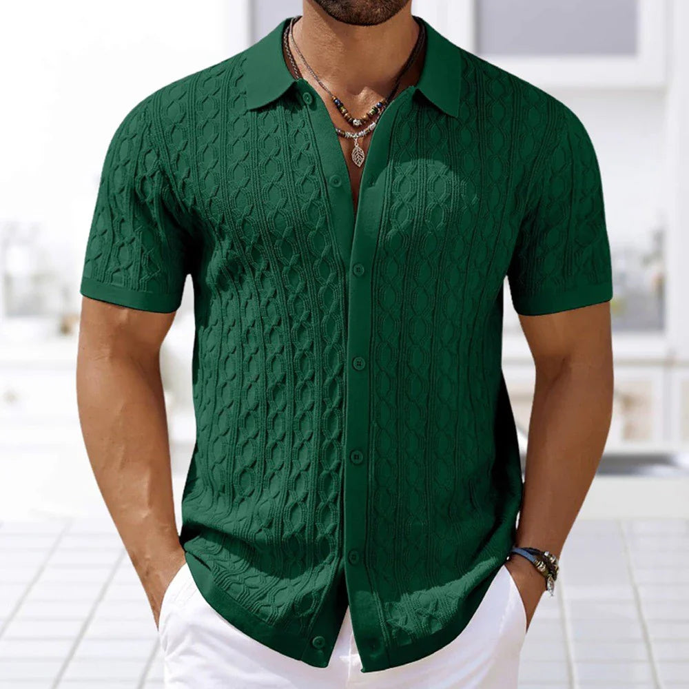 Julien™Button-Down Knitted Shirt