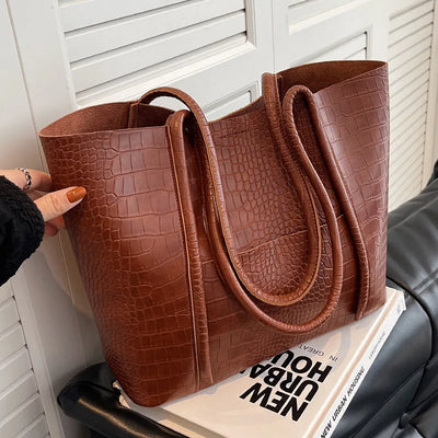 Camilla™ - Croc Leather Shoulder Bag