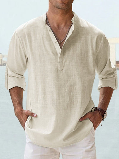 Varenzo | Breathable Linen Shirt