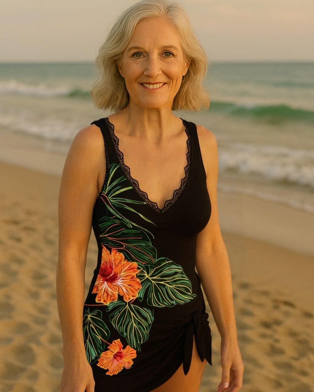Gloria – Tropical Leaf Tankini