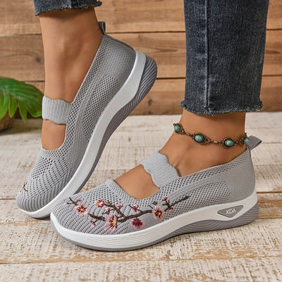 Flora – Cushioned Slip-Ons with Floral Touch