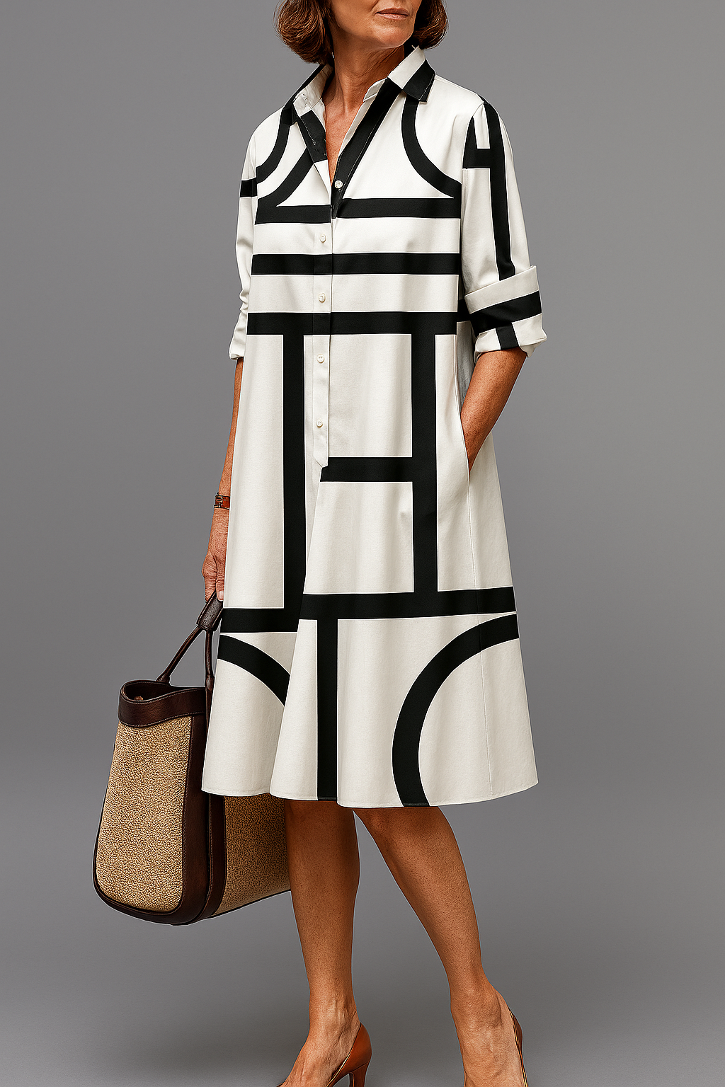 Valeria - Luxurious Midi Dress for Effortless Elegance