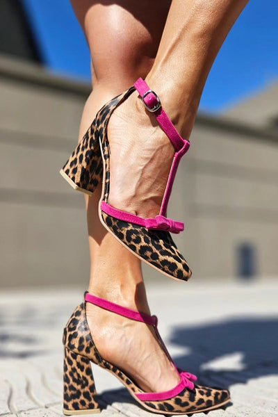 Liora™ | Elegant Sandals with Green Leopard Print and Eye-Catching Colourful Details