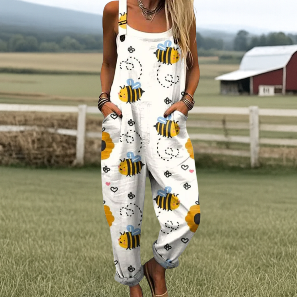 Bella Bee - Casual Floral Jumpsuit