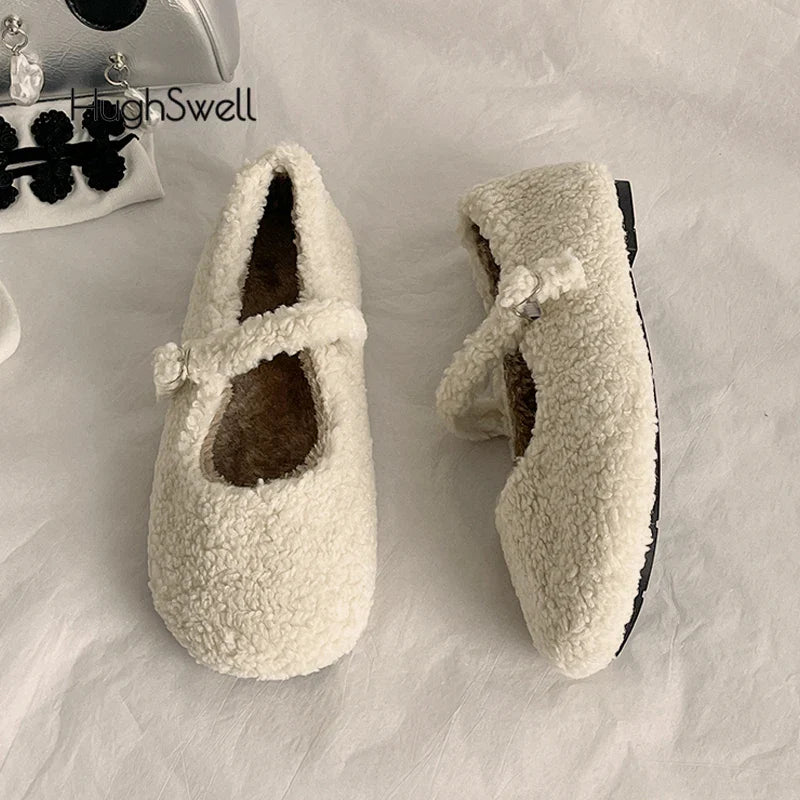 HughSwell Cozy Plush Ballet Flats