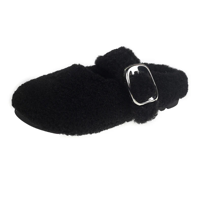 Hughswell Warm Lambswool Mary Jane Flats