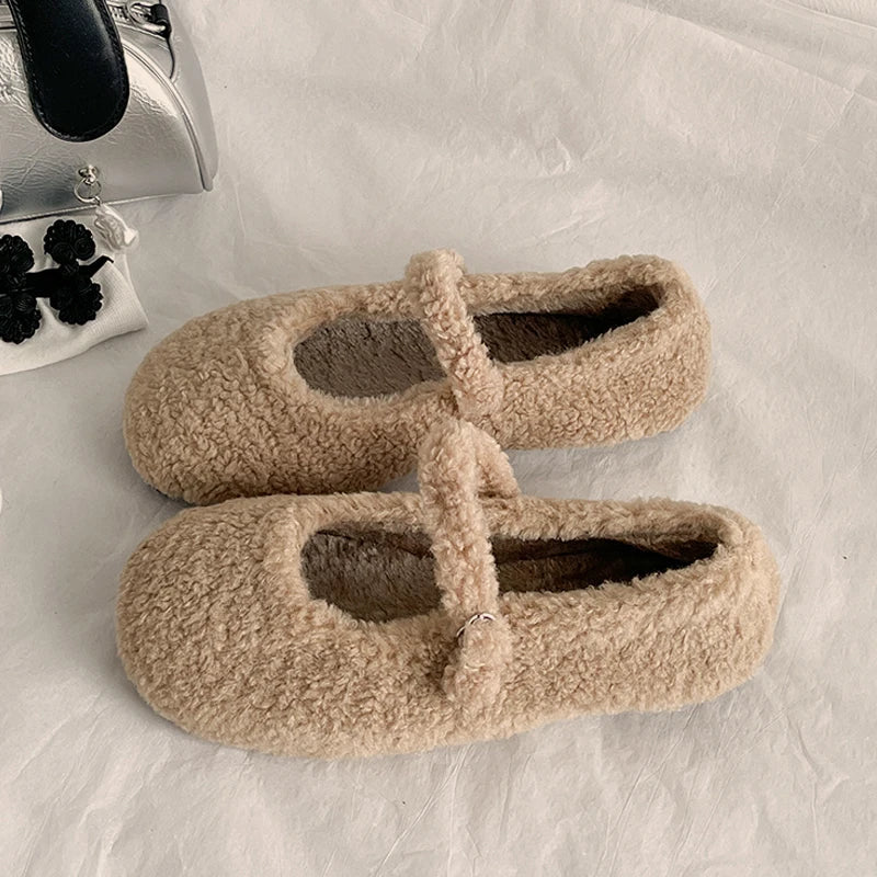 HughSwell Cozy Plush Ballet Flats