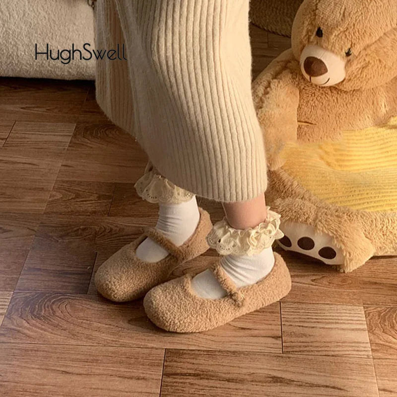 HughSwell Cozy Plush Ballet Flats