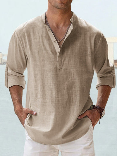 Varenzo | Breathable Linen Shirt