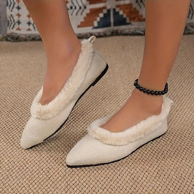 Velvet Warm Flats – Sleek Style with Gentle Support