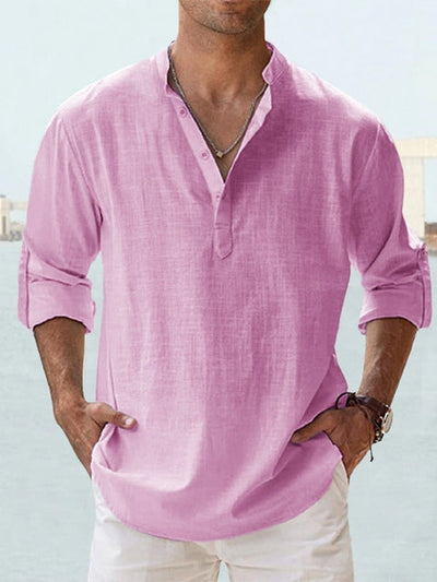 Varenzo | Breathable Linen Shirt
