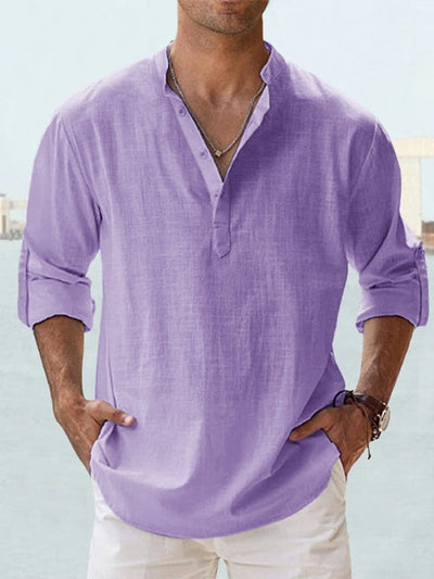 Varenzo | Breathable Linen Shirt