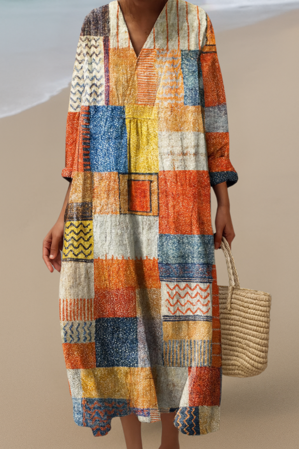 Patchwork Boho Dress – Artistic flair, comfort all day long